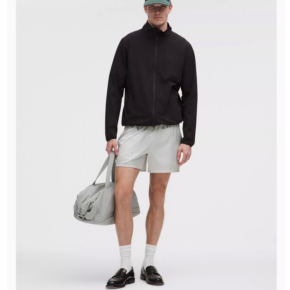 Lululemon Stretch Satin Nylon Short 5" Vapor Gray XXL Mens New